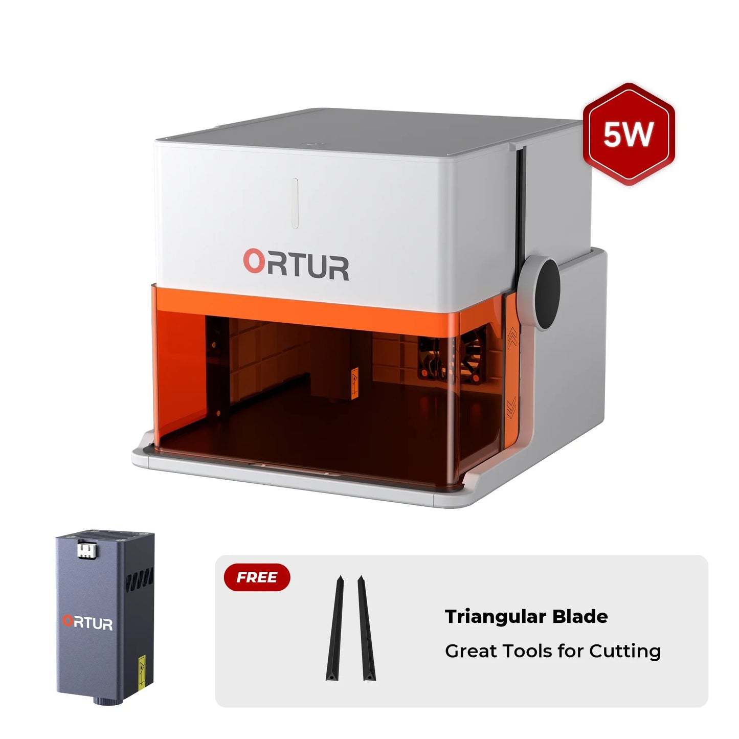 Ortur R1 Portable Laser Engraver White 5W + 1.3W IR